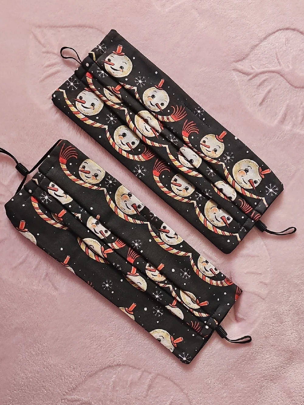 2 Festive Snowman Face Masks - Johanna Parker